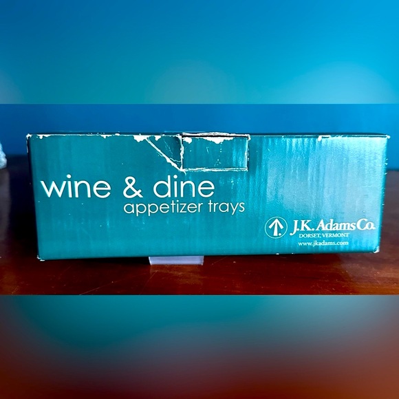 J. K. Adams Co. Wine & Dine North American Alder Wood Appetizer Trays/Plates (8) - Picture 6 of 9